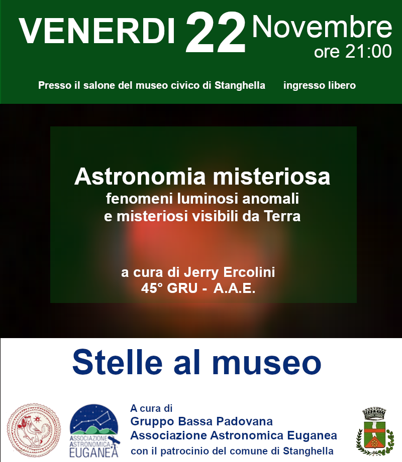 Astronomia misteriosa al museo di Stanghella